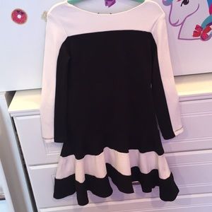 Cream and black size 6 dress by Rare Editions.